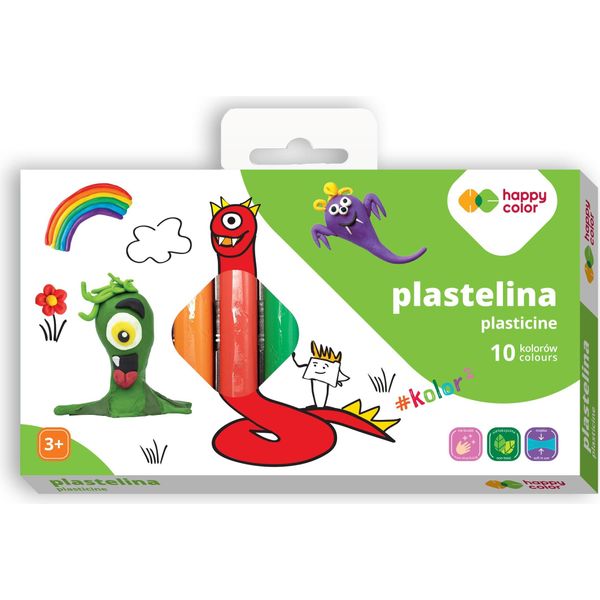 Plastilina Scolastica Rotonda 10 Colori Happy Color-image