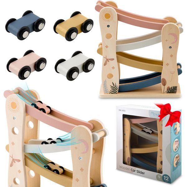 Scivolo In Legno Con Macchinine NK-855 Nukido-image
