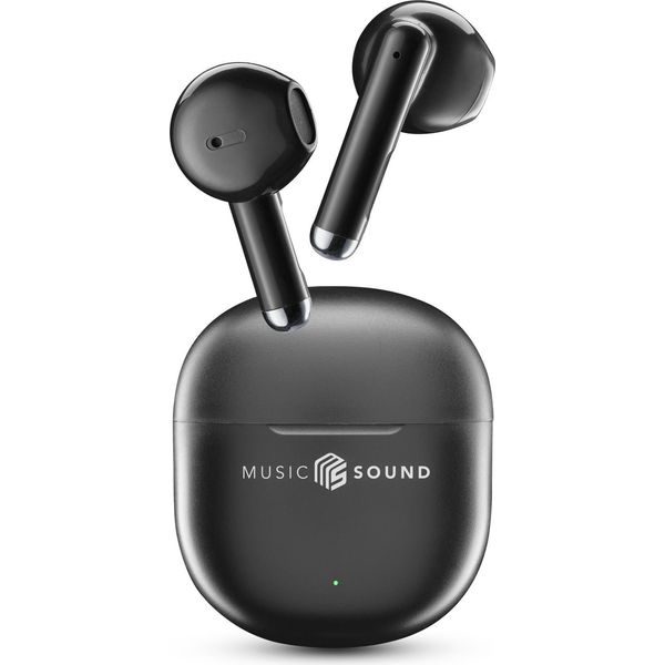 Music Sound Breeze Auricolari Bluetooth Neri Con Custodia Colorata-image