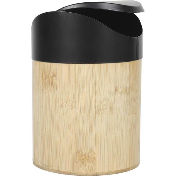Howhomely | Cestino In Bambù Con Coperchio - 1 Litro - Nero-image