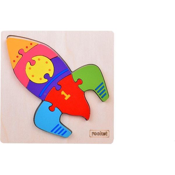 Jokomisiada Puzzle Di Legno Rocket 7 Pezzi-image