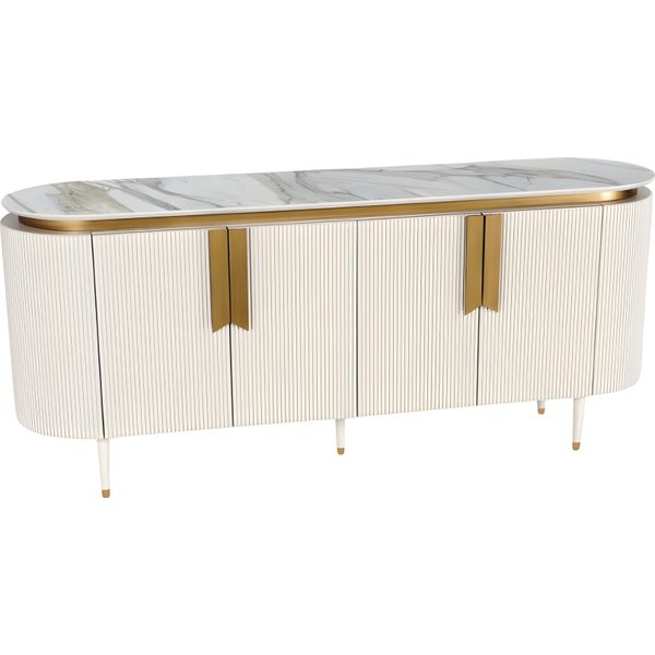 Elegante Credenza In Legno Beige Dal Design Moderno-image