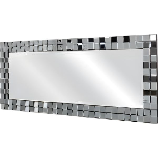 Specchio In Vetro Grigio Stile Moderno Ed Elegante-image