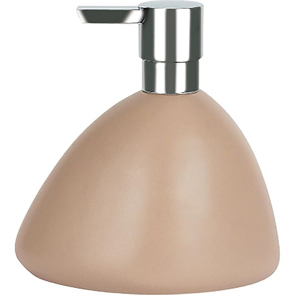 Distributore Di Sapone Spirella "Etna"" Distributore Di Sapone Liquido In Poliresina Effetto Pietra Bahama Beige 400Ml"-image