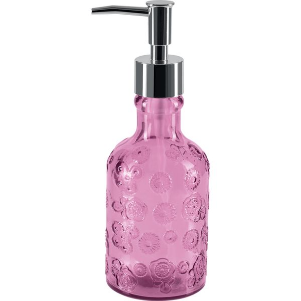 Dispenser Per Sapone Spirella "Carlita"" Dispenser Per Sapone Liquido In Vetro 300Ml Rosa"-image