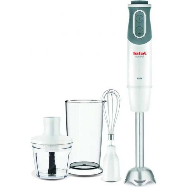 Tefal | Optichef 3-In-1 HB643138 | Frullatore | Frullatore A Mano | 800 W | Numero Di Velocità 20 | Modalità Turbo | Tritatutto | Bianco/Grigio-image