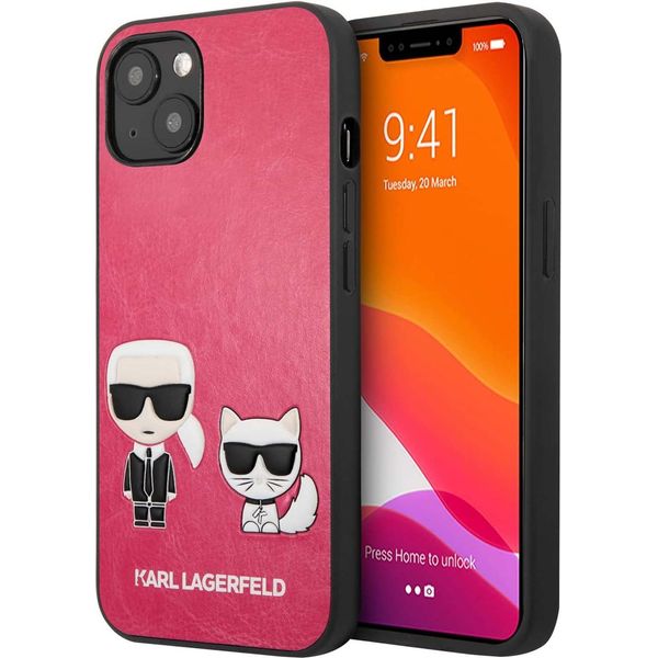 Karl Lagerfeld Klhcp13Spcuskcp Custodia Rigida Per Iphone 13 Mini 5.4 Fucsia/Fucsia Iconic Karl & Choupette-image