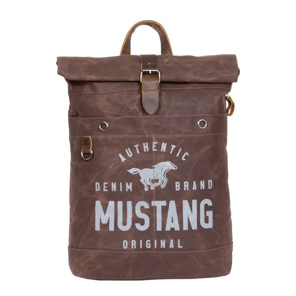 Mustang Zaino Per Il Tempo Libero Zaino Con Scomparto Per Laptop Houston Rolltop Backpack Brown Marrone Scuro-image
