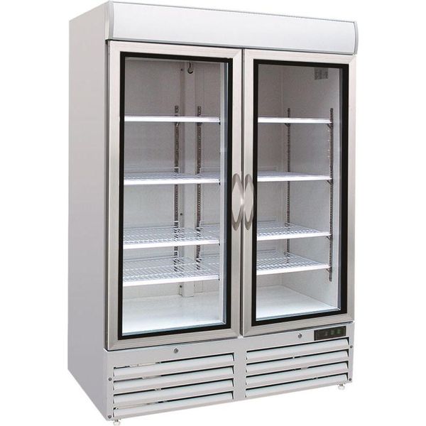 Gastro Congelatore Con 2 Porte In Vetro - 920 Litri, Raffreddamento A Convezione, Bianco-image