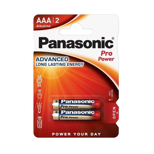 Panasonic Alkalické Baterie Pro Power LR03PPG/2BP Aaa 1,5V (Blistr 2Ks)-image