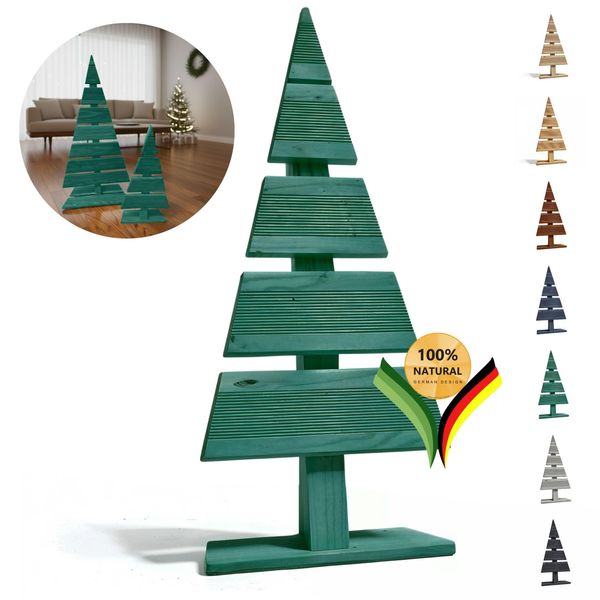 Be4Nature Abete In Legno Altezza 60 Cm Piedi Larghezza 27 Cm Albero Di Natale Alternativa Decorazione Natalizia Abeti In Legno Piccoli Verde-image