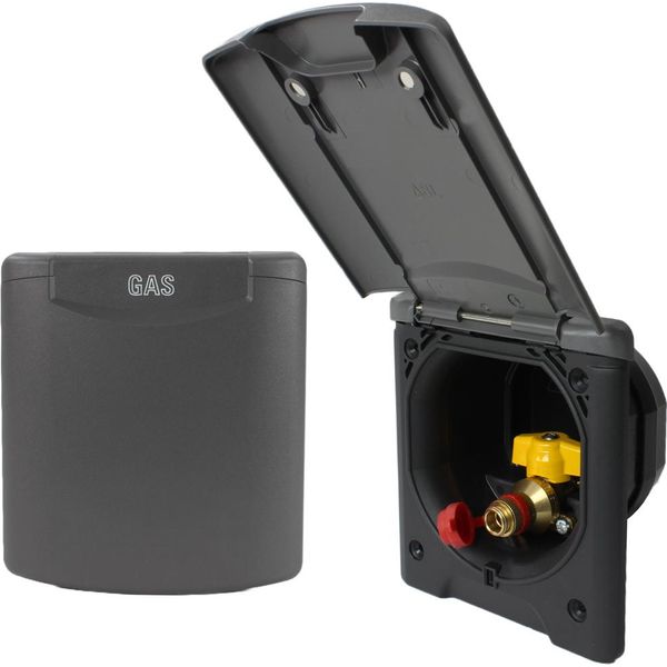 Abl Presa Gas Presa Esterna Sportello Di Alimentazione Camper Caravan Barca Copertura Magnetica Grigio-image