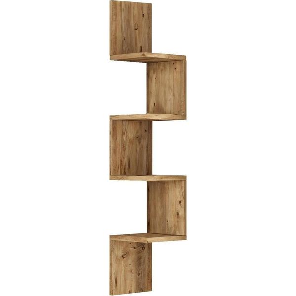 Dmora Mensola Pawan 22X22X117.2H Cm Marrone Quercia, 5 Ripiani-image
