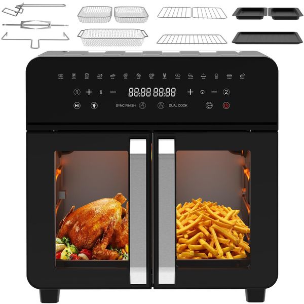 Xxl Airfryer 23L Friggitrice Ad Aria Calda A Doppia Zona-image