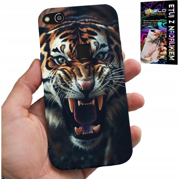 Custodia Per Huawei P10 Lite - Tigre, Leone, Safari, Animali, Disegni Sulla Schiena-image