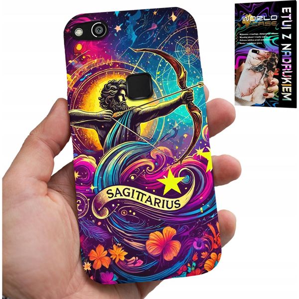 Custodia Per Huawei P10 Lite - Segno Zodiacale, Sagittario Astronomia Retro Custodia-image
