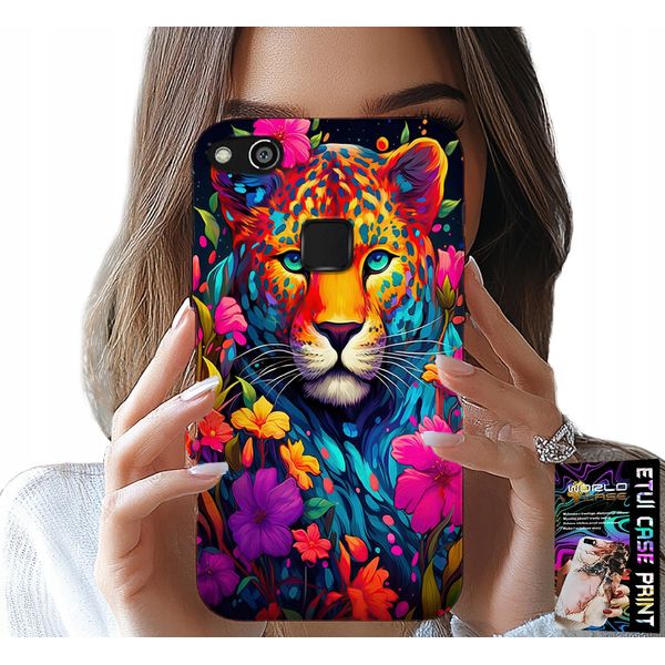 Custodia Per Huawei P9 Lite 2016 - Motivi Floreali Tigre Tigre + Pellicola-image