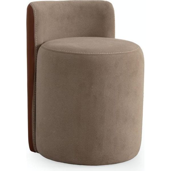 Sgabello In Legno Beige Design Moderno Stile Arredamento-image