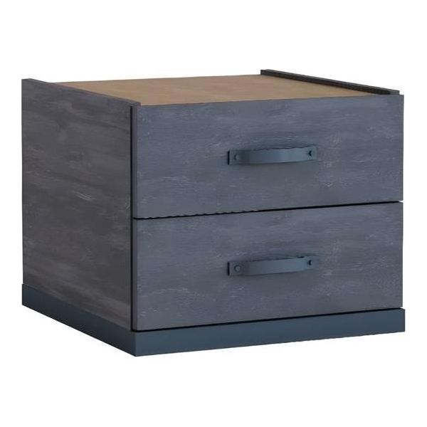 Comodino Moderno In Legno Grigio-image