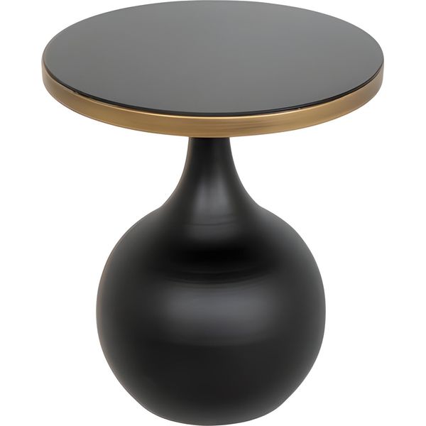 Elegante Tavolino In Legno Nero In Stile Moderno-image