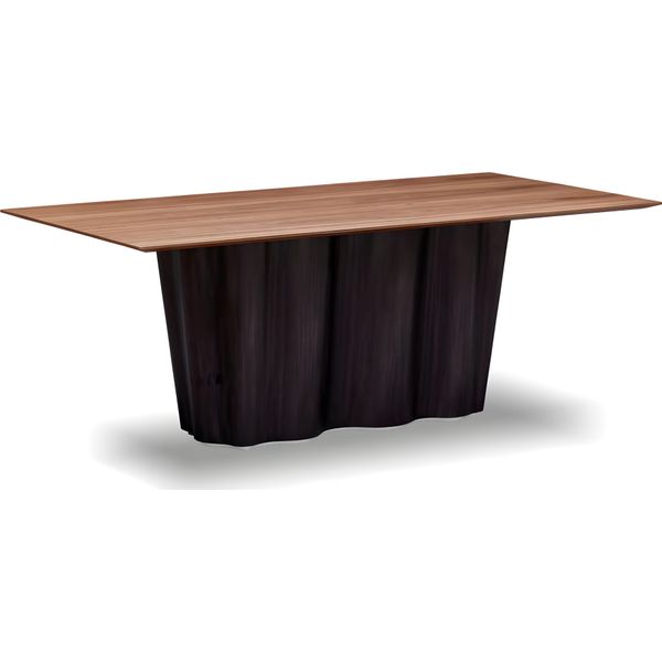 Elegante Tavolo Da Pranzo In Legno Marrone Per Una Zona Pranzo Di Classe-image