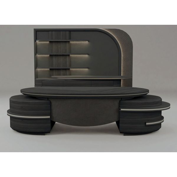 Set Da Studio In Legno Grigio Design Moderno-image