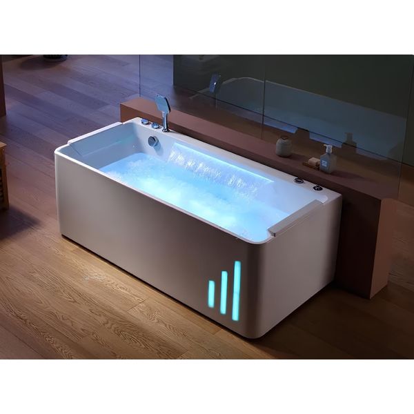 Badewanne Whirlpool Blubberbad Whirlwanne Hydromassagewanne Spa-Bad 170X80 Cm-image
