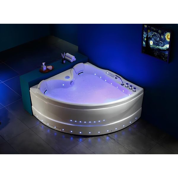 Spa-Bad Badewanne Whirlwanne Hydromassagewanne Whirlpool Blubberbad 150X150 Cm-image