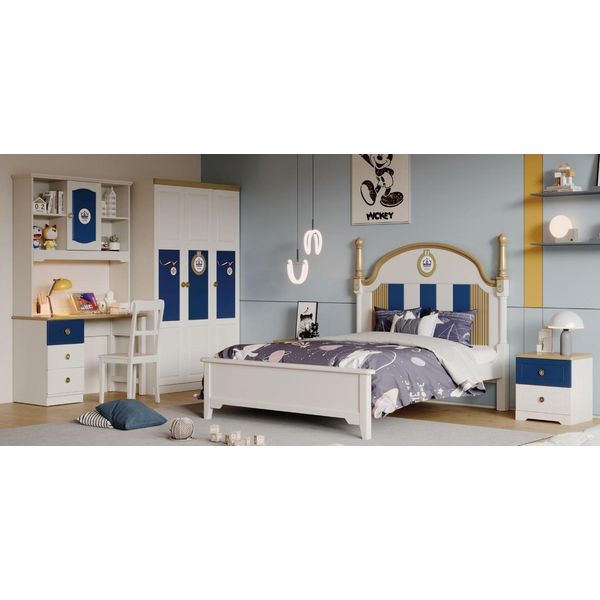 Camera Dei Bambini Set Completo Letto Design Mobili Scrivania Armadio-image