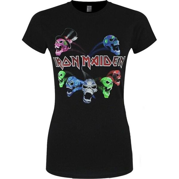 Iron Maiden - Maglietta "Legacy Of The Beast Live Album Skull"" Da Donna RO693 (L) (Nero)"-image