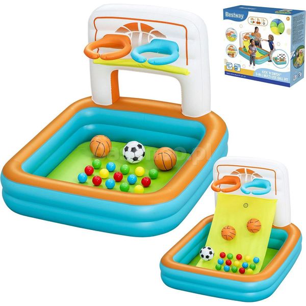 Bestway® Piscina Con Palline 3 In 1 Kick 'N Swish™ 120 X 107 X 84 Cm-image