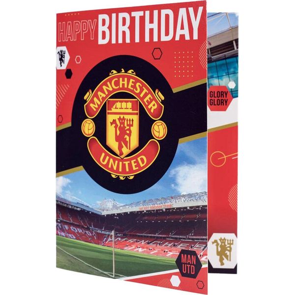 Manchester United Fc - Biglietto Di Compleanno "Musical"" - Cartoncino TA12483 (Taglia Unica) (A Colori)"-image