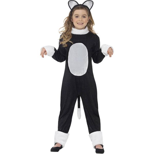 Smiffys - Costume Halloween - Ragazze SM993 (128-134) (Nero/Bianco)-image