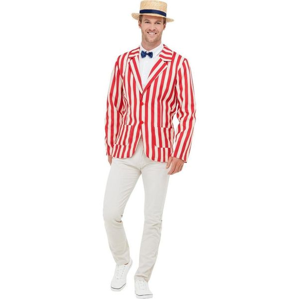Smiffys - Costume Da Barbiere Anni '20 - Uomo SM1853 (L) (Bianco/Rosso)-image