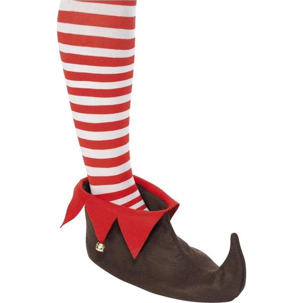 Smiffys - Scarpe Da Uomo, Elf SM1791 (Taglia Unica) (Marrone/Rosso)-image