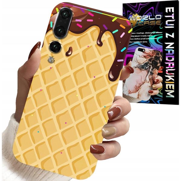 Custodia Per Huawei P20 Plus - Con Motivo Di Wafer Ricoperto Di Cioccolato-image
