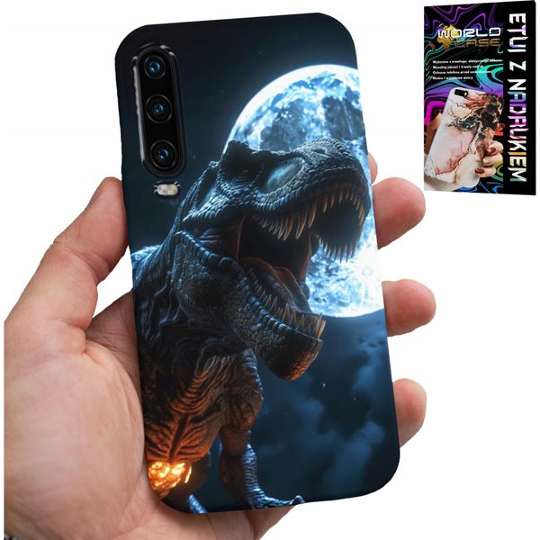 Custodia Per Huawei P30 - Dino Dinosauro Tirannosauro Cover Case-image
