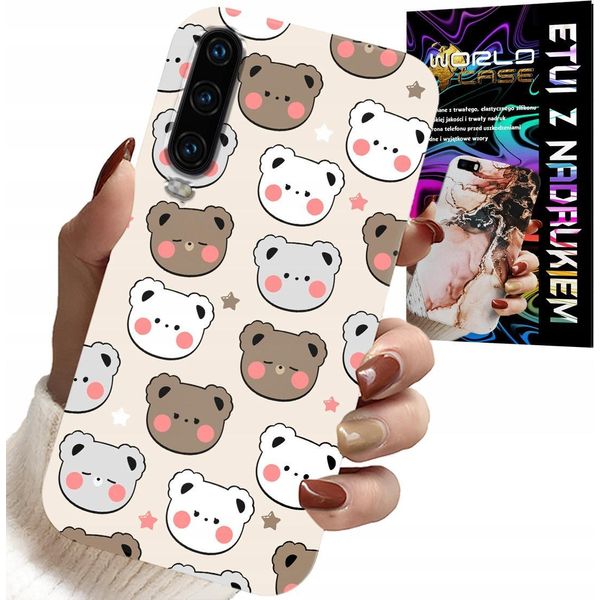 Custodia Per Huawei P30 - Disegni Di Orsacchiotti Per I Più Piccoli + Vetro-image