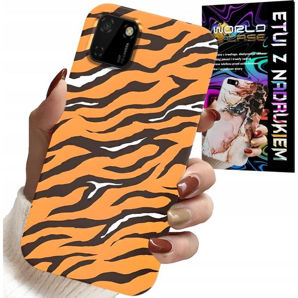 Custodia Per Huawei Y5P - Cover Posteriore A Strisce Di Tigre + Vetro-image
