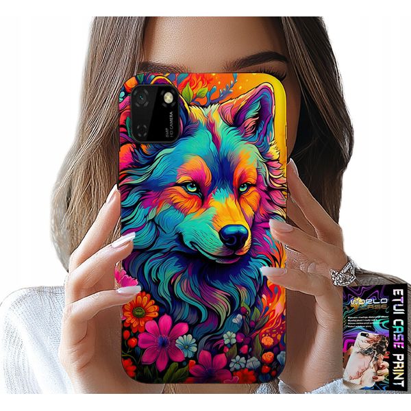 Custodia Per Huawei Y5P - Disegni Colorati, Custodia Swora Wolf Pack-image