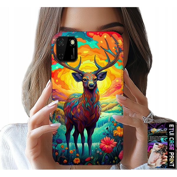 Custodia Per Huawei Y5P - Disegni Colorati Cervi Alci Animali Della Foresta-image