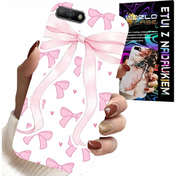 Custodia Per Huawei Y6 2018 - Nastro Rosa Nastro Moda Disegni Custodia-image