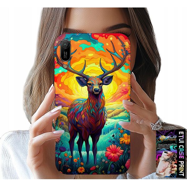 Custodia Per Huawei Y6 2019 - Disegni Colorati Cervi Alci Animali Della Foresta-image