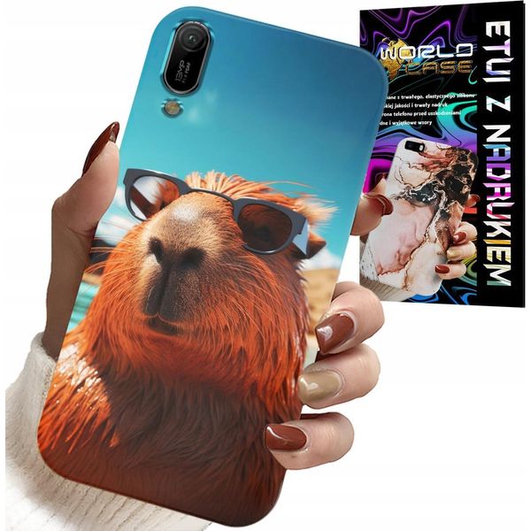 Custodia Per Huawei Y6 2019 - Dolce Capibara, Custodia Capibara + Vetro-image