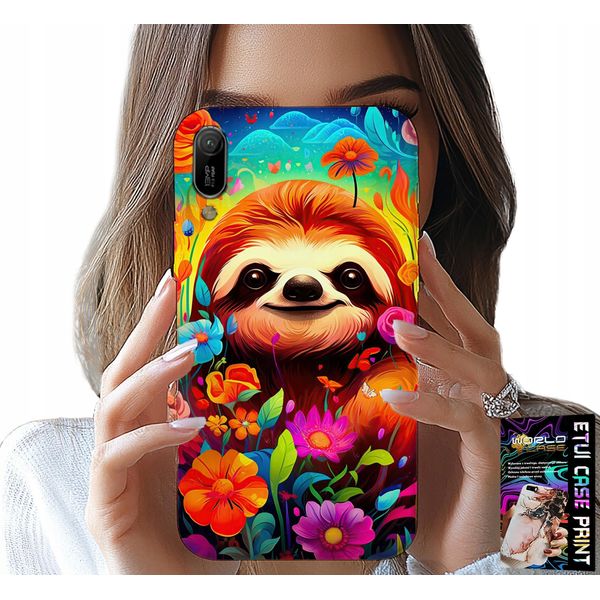 Custodia Per Huawei Y6 2019 - Disegni Di Animali Koala Colorati + Vetro-image