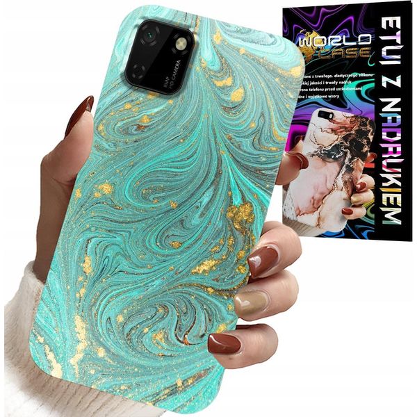 Custodia Per Huawei Y5P - Motivi Marmorizzati + Vetro Temperato-image