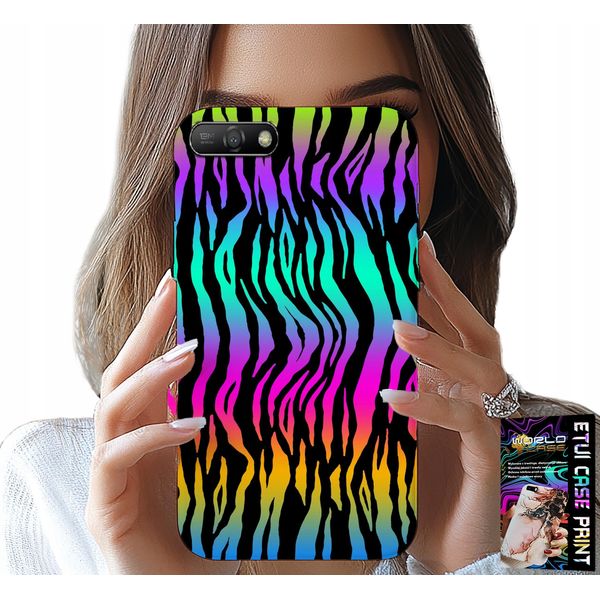 Custodia Per Huawei Y6 2018 - Custodia Con Motivi Astratti E Colorati + Pellicola-image