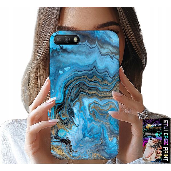 Custodia Per Huawei Y6 2018 - Custodia Con Motivi Marmorizzati + Pellicola-image