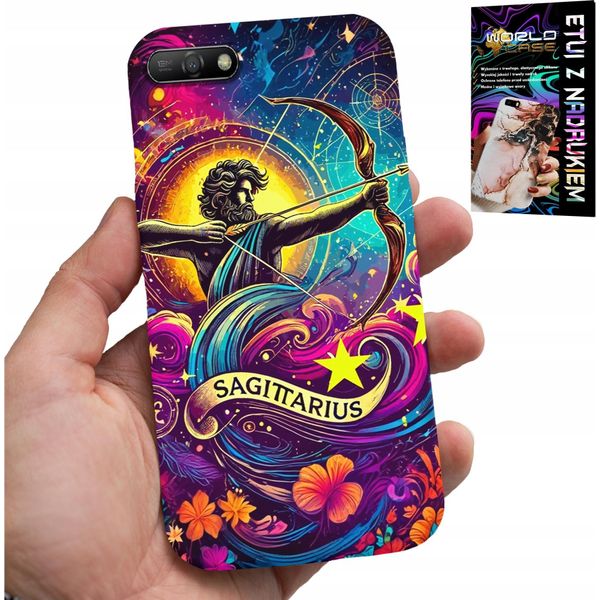 Custodia Per Huawei Y6 2018 - Segno Zodiacale, Sagittario Astronomia Retro Custodia-image