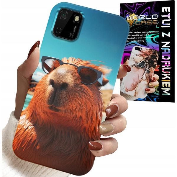 Custodia Per Huawei Y5P - Dolce Capibara, Custodia Capibara + Vetro-image